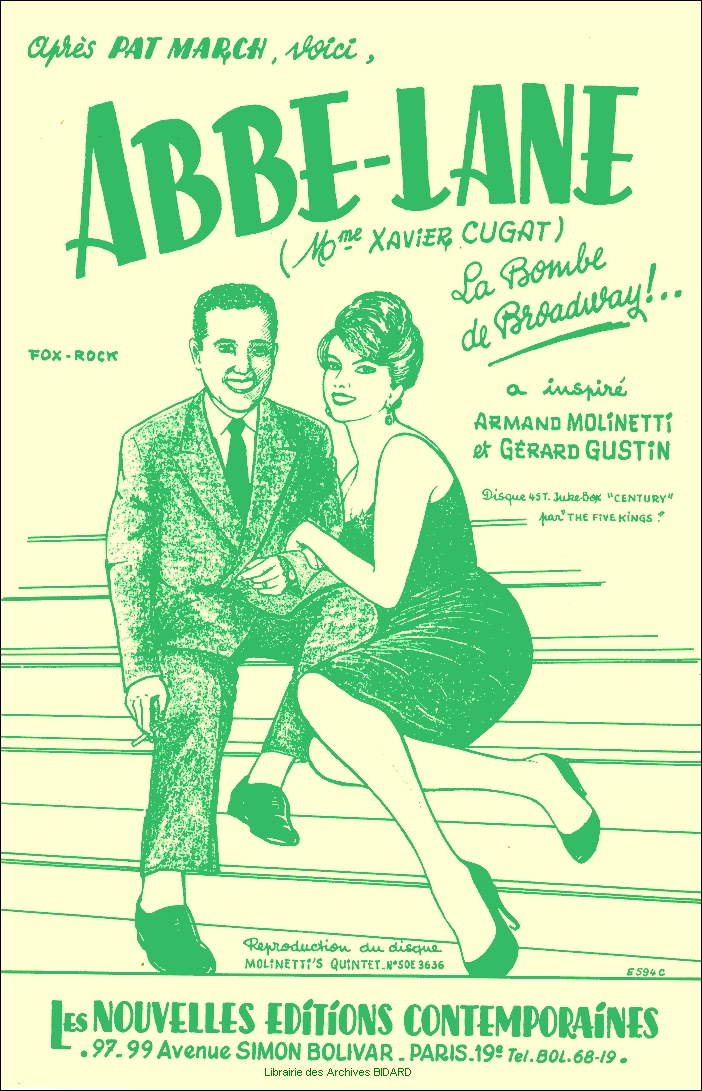 ABBE LANE Cugat Molinetti Gustin partition illustree Archives BIDARD.jpg (512766 octets)