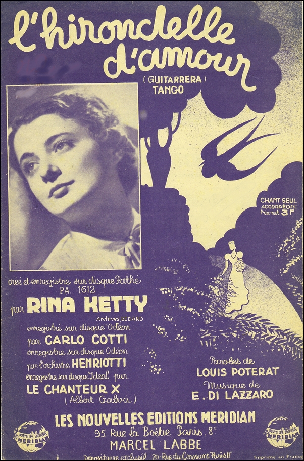 L Hirondelle d Amour rina KETTY Carlo COTTI DI LAZZARO Partition Archives BIDARD.jpg (598108 octets)