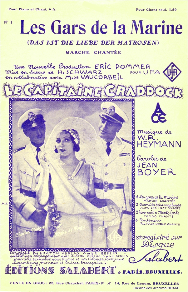 LES GARS DE LA MARINE Heymann Boyer partition illustree Archves BIDARD.jpg (612573 octets)
