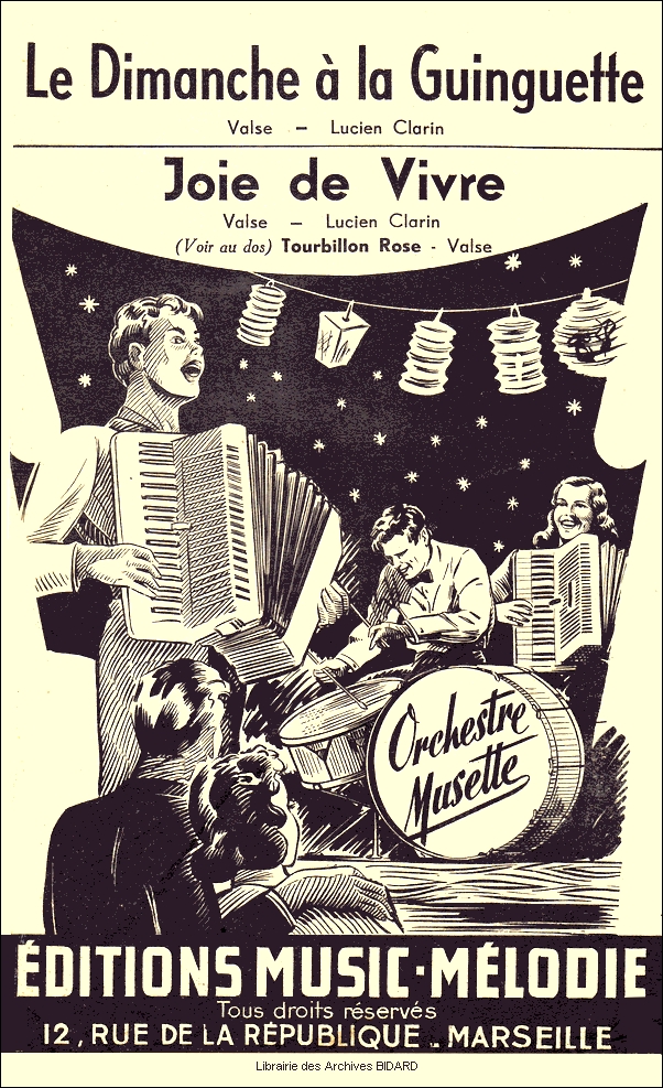 Le dimanche a la guinguette CLARIN partition musique Agnes Archives BIDARD.jpg (617456 octets)