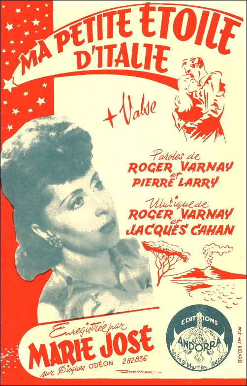 Ma petite etoile d Italie Marie Jose VARNAY LARRY CAHAN Partitions Archives BIDARD.jpg (415381 octets)