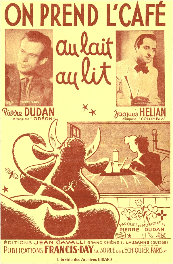 ON PREND L CAFE AU LAIT AU LIT Dudan Helian partition illustree Archives BIDARD.jpg (574738 octets)