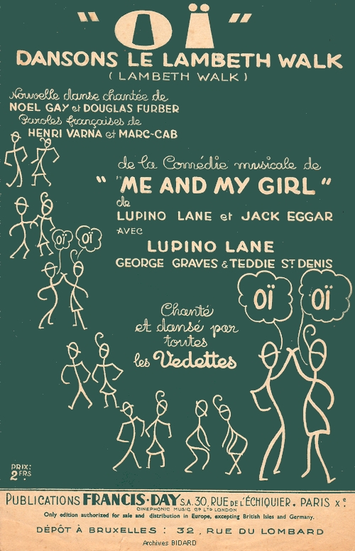 Oi dansons le lambeth walk LUPINO LANE JACK EGGAR Partitions Archives BIDARD.jpg (288251 octets)