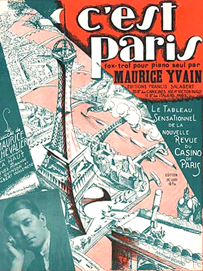 c est paris YVAIN Maurice CHEVALIER Agnes Partition illustree musique Archives BIDARD.jpg (516127 octets)