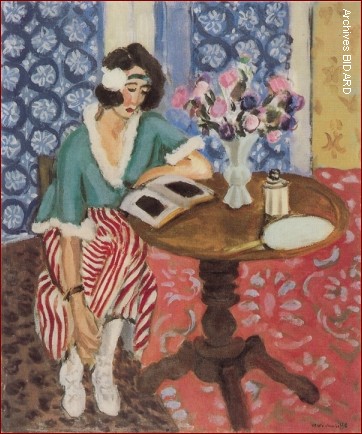 MATISSE_La_liseuse_au_gueridon MOTS BALISE CHARLIE Bretteville le Rabet